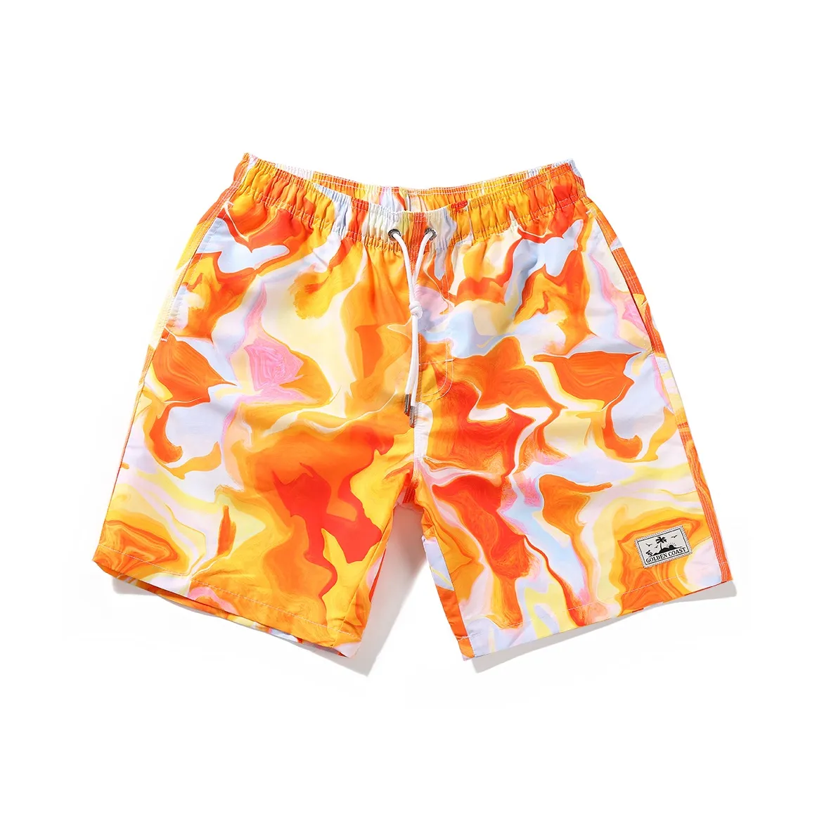 GAILANG Beach Shorts Men's Tie Dye Orange
