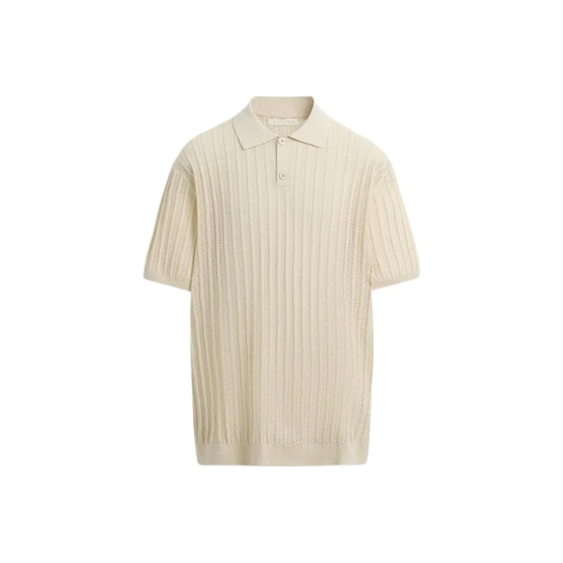 ZARA Polo Shirt Men's Raw White