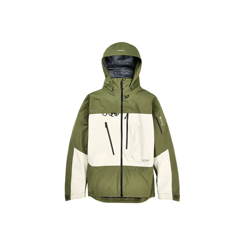 BURTON AK457 GORETEX PRO 3L Ski Tops Men's Wolf Gray Green/Bone White 23 24 Winter Season