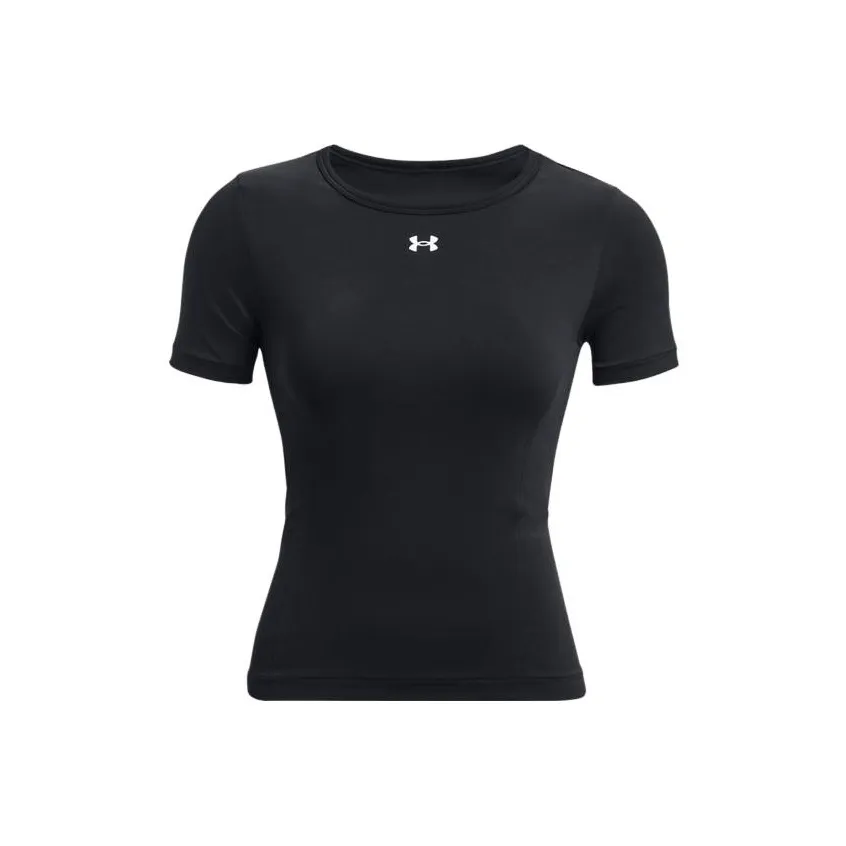 Under Armour Бесшовный Стандартный T-Рубашка Женская Черная