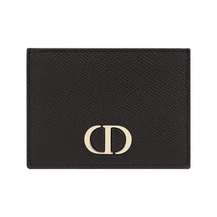DIOR 30 Montaigne Коровья кожа зернистая текстура держатель для карт унисекс черный