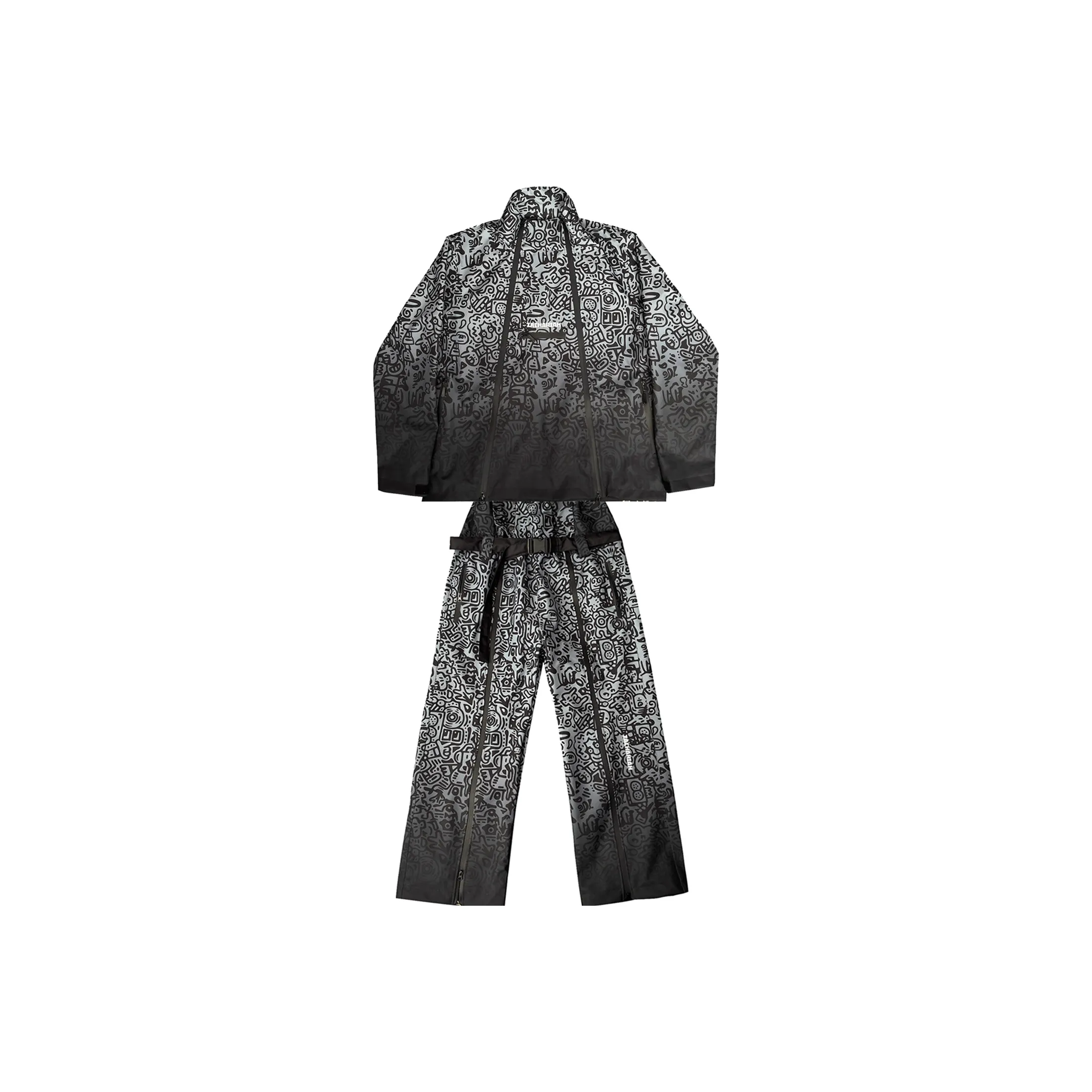 ZACHARIAH x HUAJIALIANMINGKUAN Artist Collaboration Graffiti Snow Jacket/Pants Ski Suit 3L Unisex