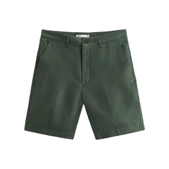 ZARA Casual Shorts Men's Gray Green