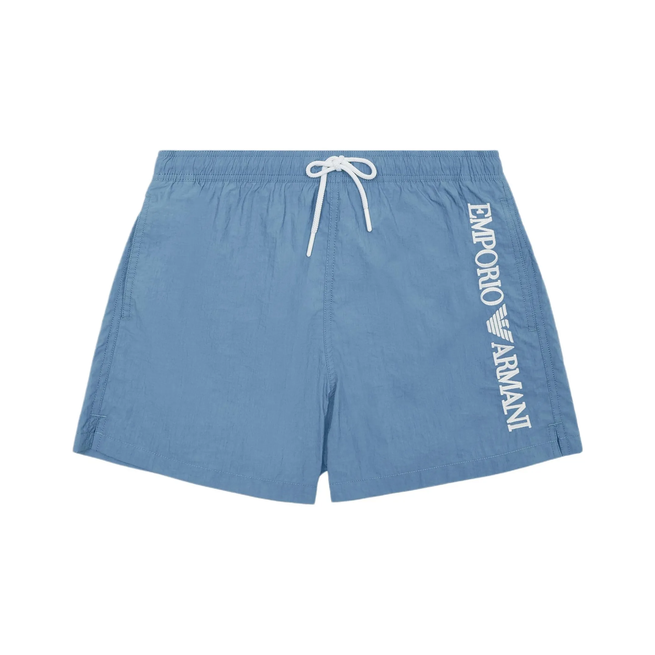 EMPORIO ARMANI Swim Shorts With Vertical Logo Embroidery