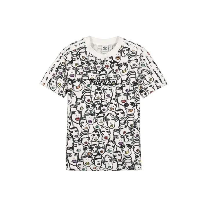 Adidas Originals Fiorucci Pop Art Faces T Shirt Women's White