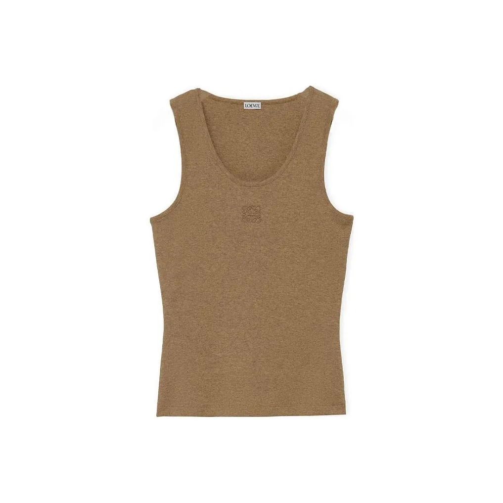 LOEWE Anagram Tank Top In Cotton Taos Taupe
