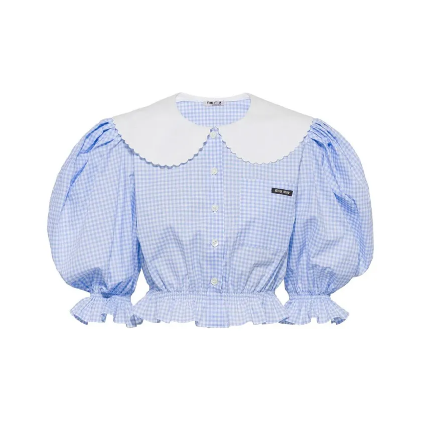MIU MIU Crop Tops Women's Blue