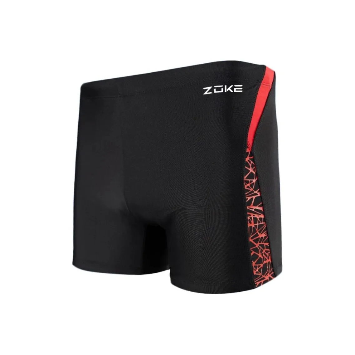 ZOKE Плавательные шорты Мужские Черные Ярко-красные
