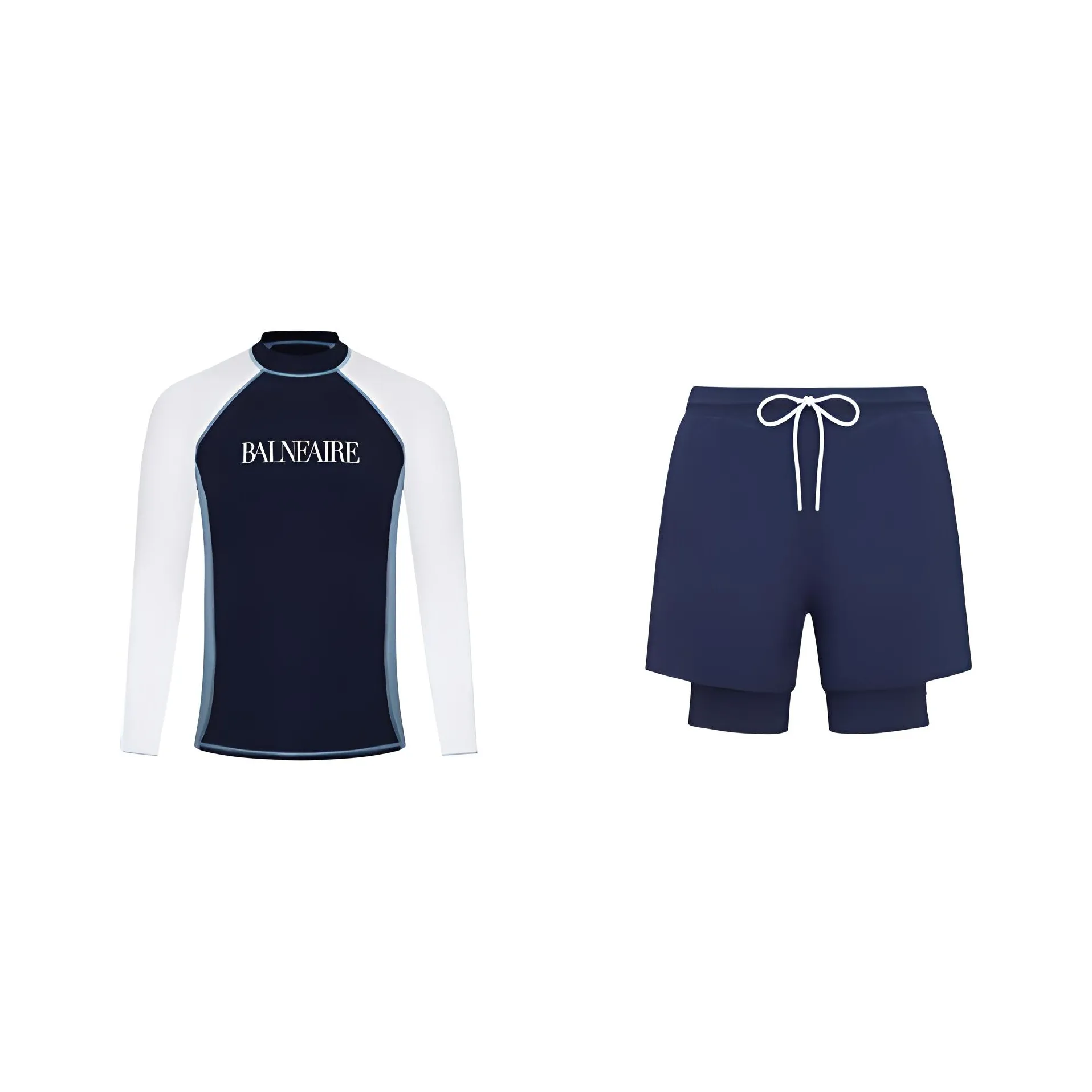 BALNEAIRE Купальный комплект Мужской Синий Белый