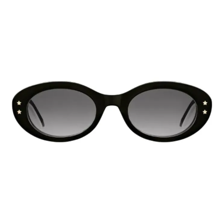 DIOR Acetate Oval Sunglasses Unisex Black