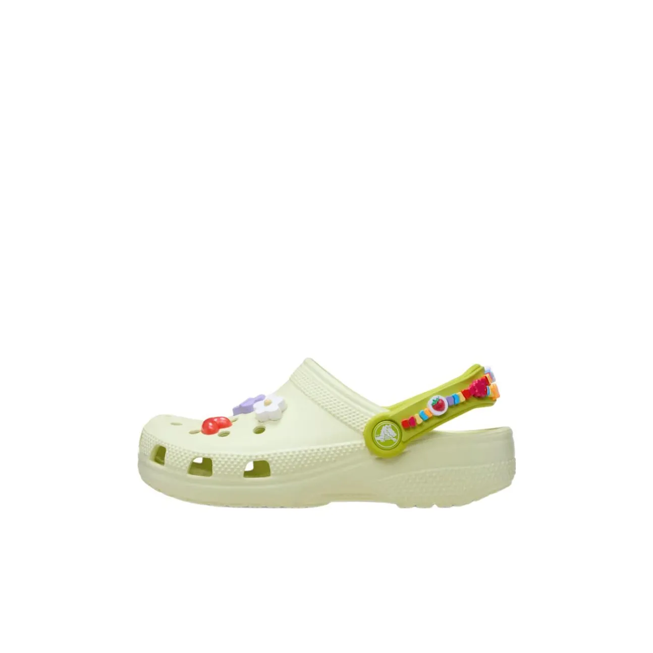 Crocs Classic Friendship Bracelet Clog Противоскользящий Устойчивый к истиранию Низкий Топ Детские Сандалии Зеленый Детский