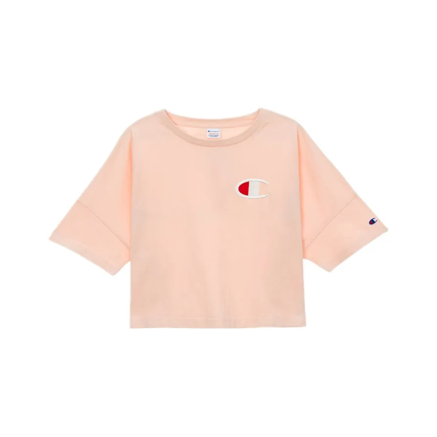 Champion T-Shirt Японская версия Женская Светло-розовая