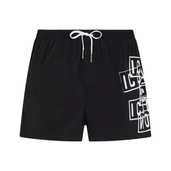 Dsquared2 Icon Logo Printed Drawstring Swim Shorts