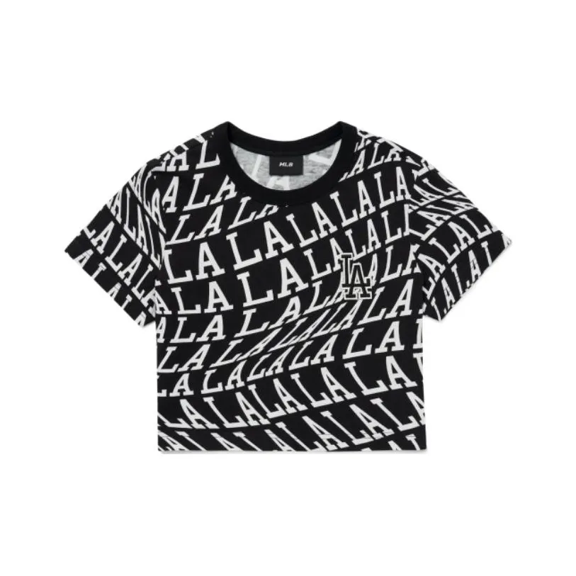 MLB LA DODGERS Crop Tops Women's Black