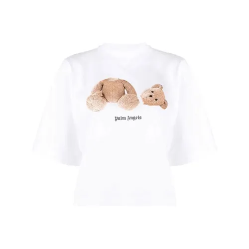 PALM ANGELS Белый Женские Короткие Топы