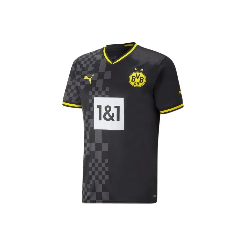 PUMA Retro Soccer Jerseys Borussia Dortmund Away Fan Version Men's Black