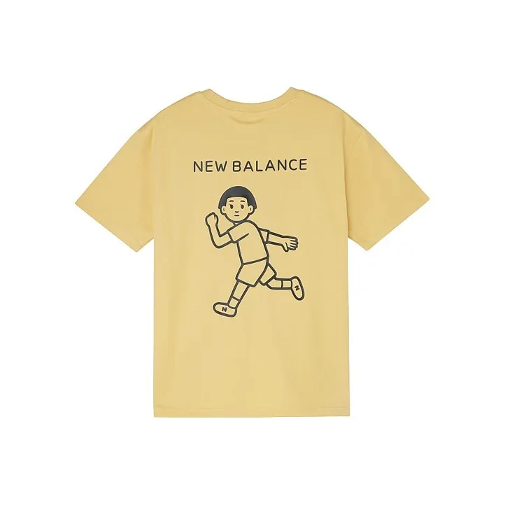New Balance совместный бренд Noritake Collection Набор с рукавом T Рубашка Женская Желтая