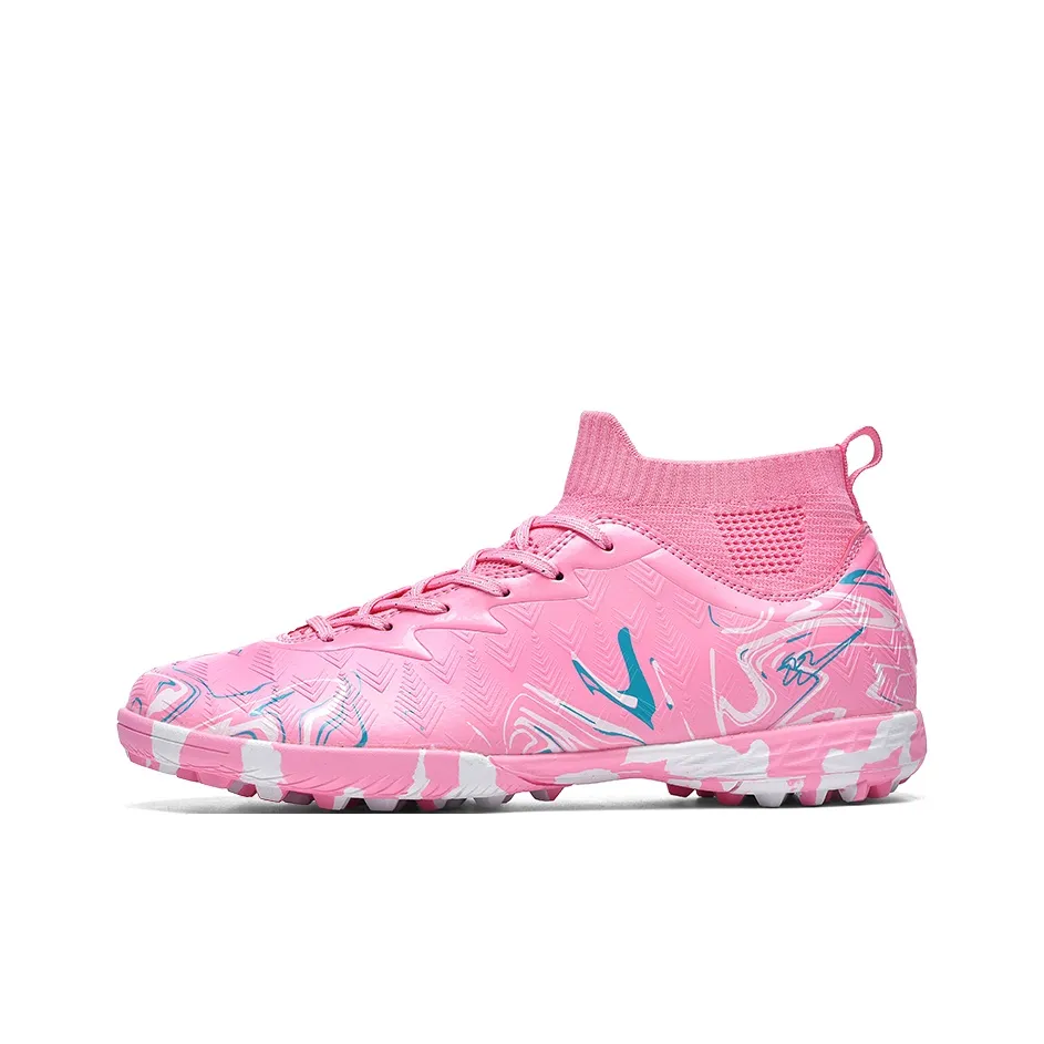 Binary TF Turf Cushioning Abrasion Resistant Lightweight Slip Resistant Soccer Shoes Unisex Rose Pink