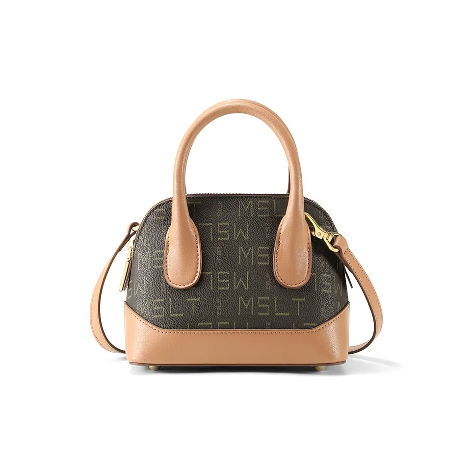 MashaLanti PVC Синтетическая кожа Сумка через плечо Одно плечо Женская Кофейно-чайный коричневый