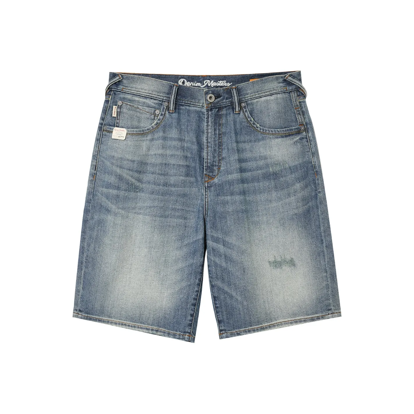 JACK JONES E39 Medium Blue Denim Men's Jeans Shorts JACK JONES E39 Средне-голубой деним мужские джинсовые шорты