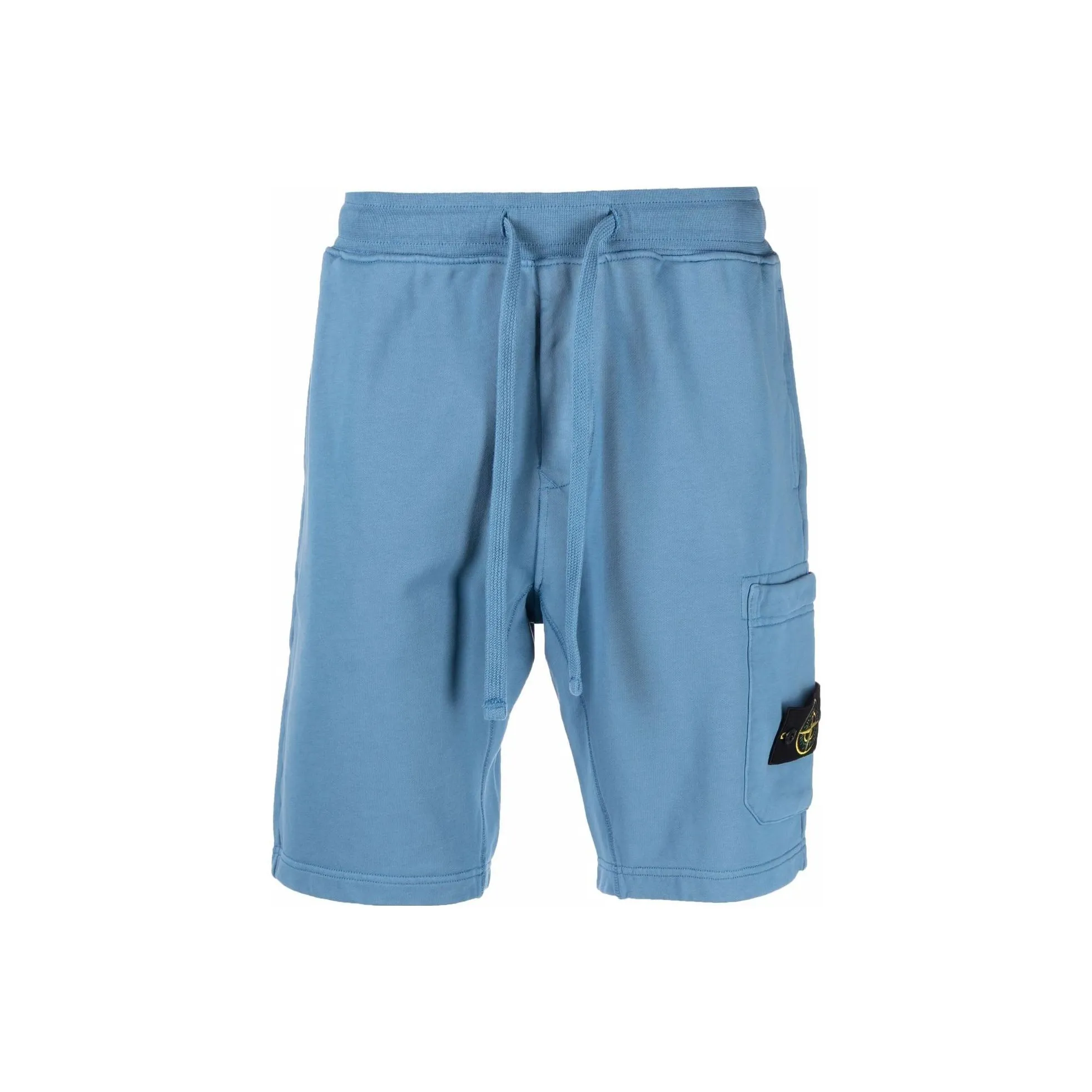 STONE ISLAND Compass logo Cotton fleece Bermuda Shorts