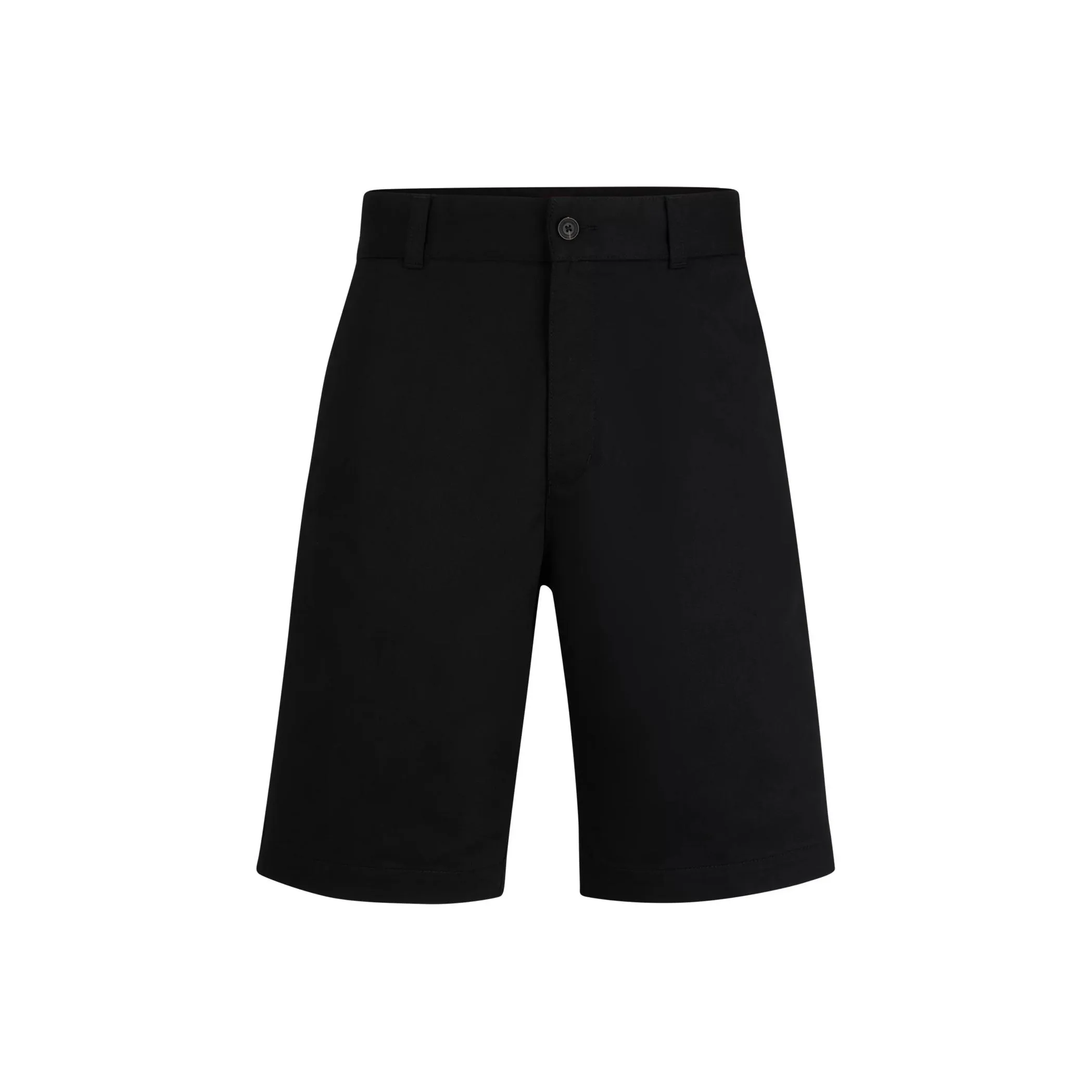 Hugo Boss Обычный крой Шорты с Тонкой ножкой And На пуговицах карманы Повседневные шорты Мужские Черные