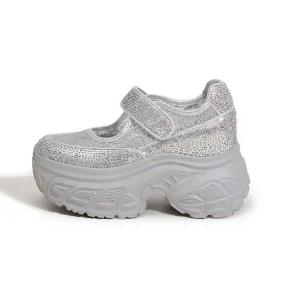 Milan Love Song Платформа Туфли Мэри Джейн 9 см Супер Высокий Каблук Женские Однотонные