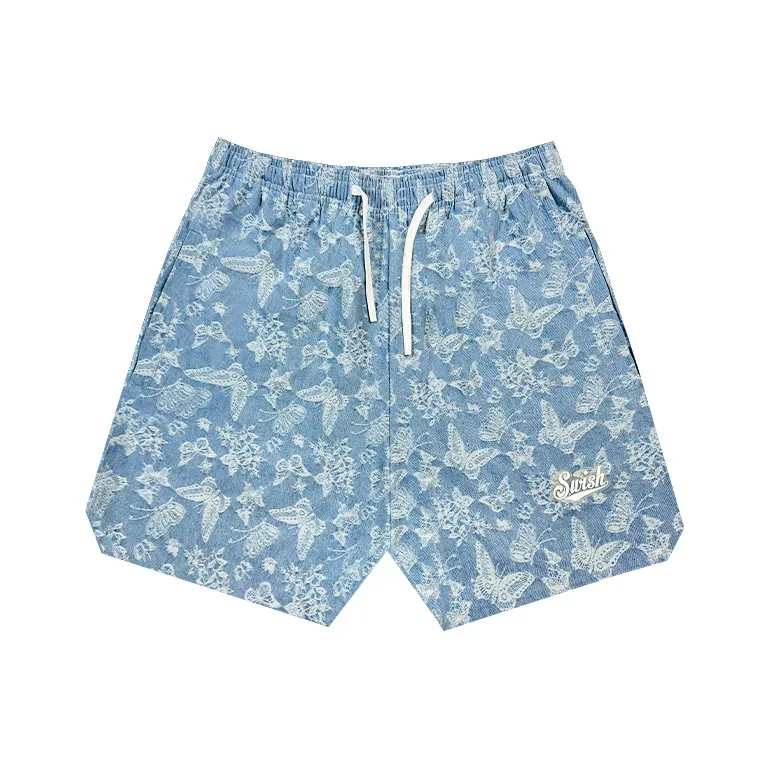 SWISH THE BALL IN Джинсовые шорты Унисекс Небесно-голубой
