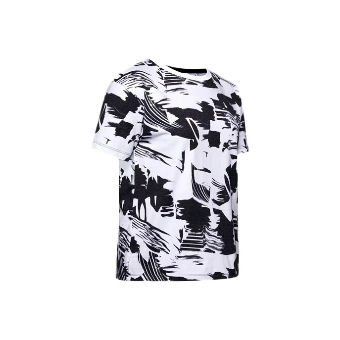 Under Armour T-Shirt Женская Черный Белый С принтом