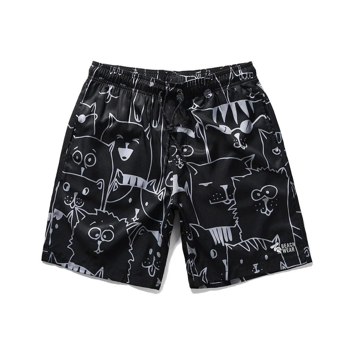 GAILANG Пляжные шорты Мужской Аниме Кошки