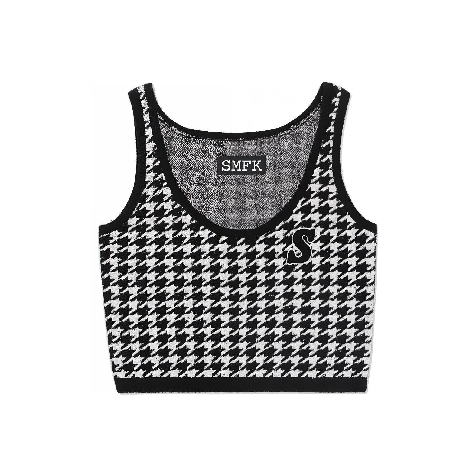 SMFK Черный Гусиная лапка Женские Майки