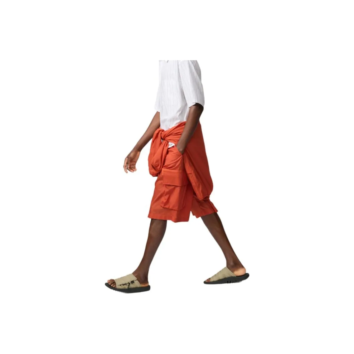 UNIQLO C Collection Cargo mini shorts Men Orange