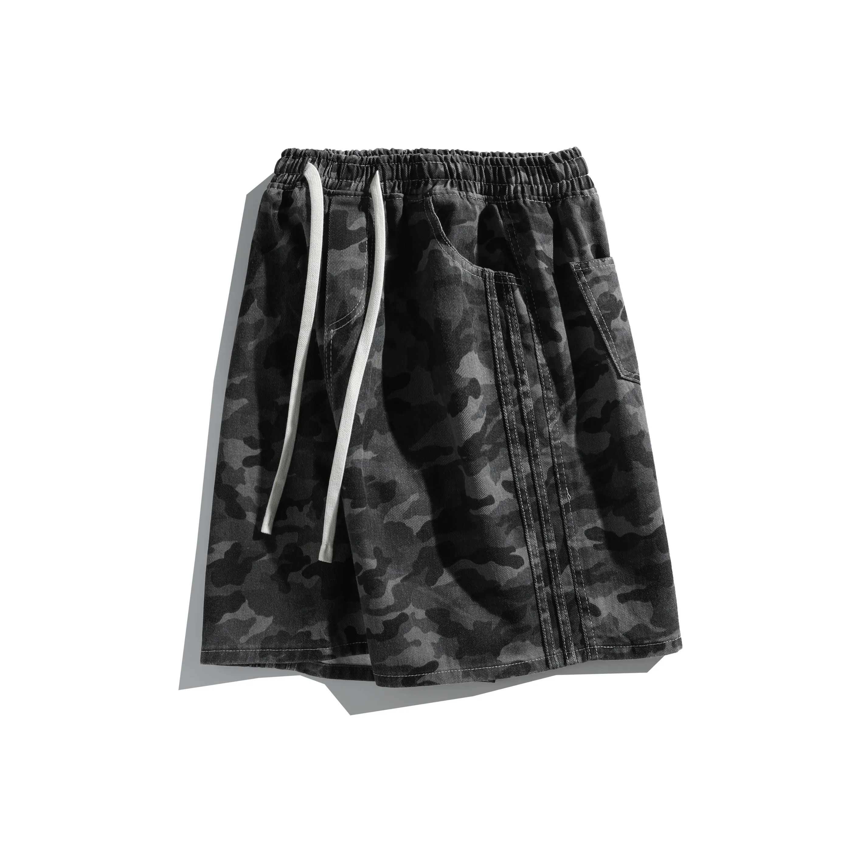 Parisisk leggings med rib i grå sæt