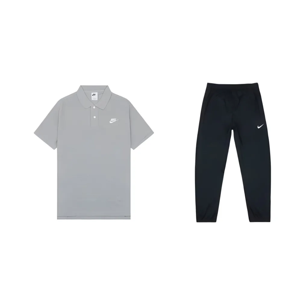 Nike Casual Sportswear Men's Gray Top+Black Pants
