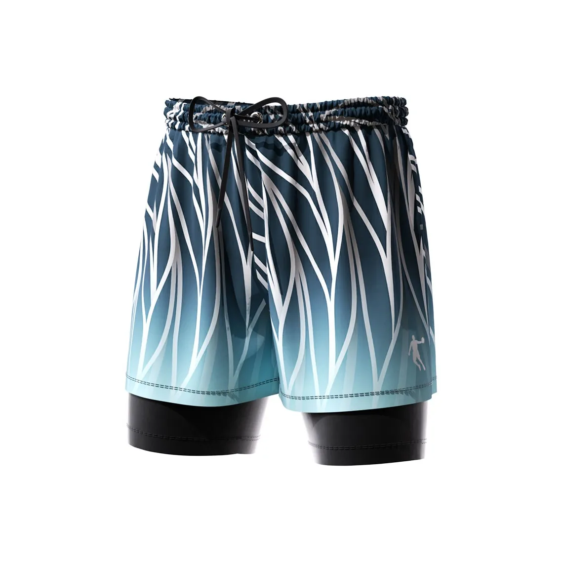 QIAODAN Профессиональный Тренировки Гонки Плавание Шорты Мужской Асфальт Серый