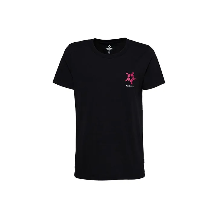 Конверс T-рубашка с рукавом женская черная