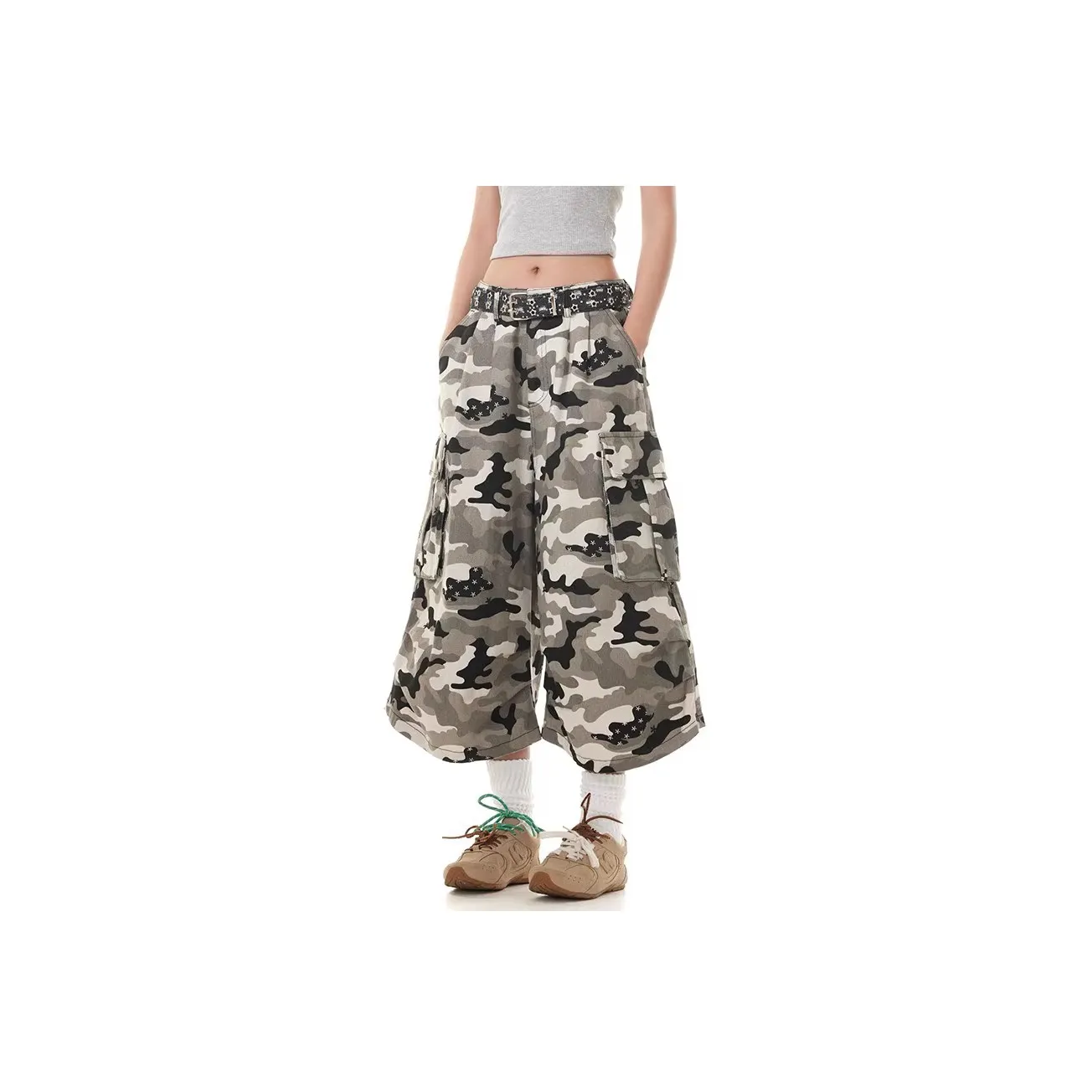 Weles Denim Shorts Unisex Camouflage