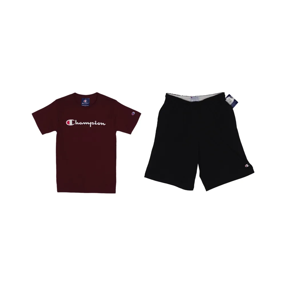 Champion Casual Sportswear Unisex Burgundy+Black