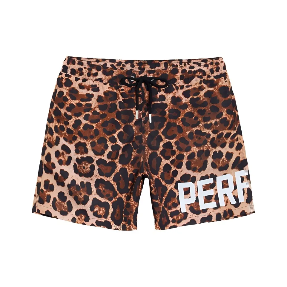 GAILANG Леопардовый принт Мужские Пляжные шорты