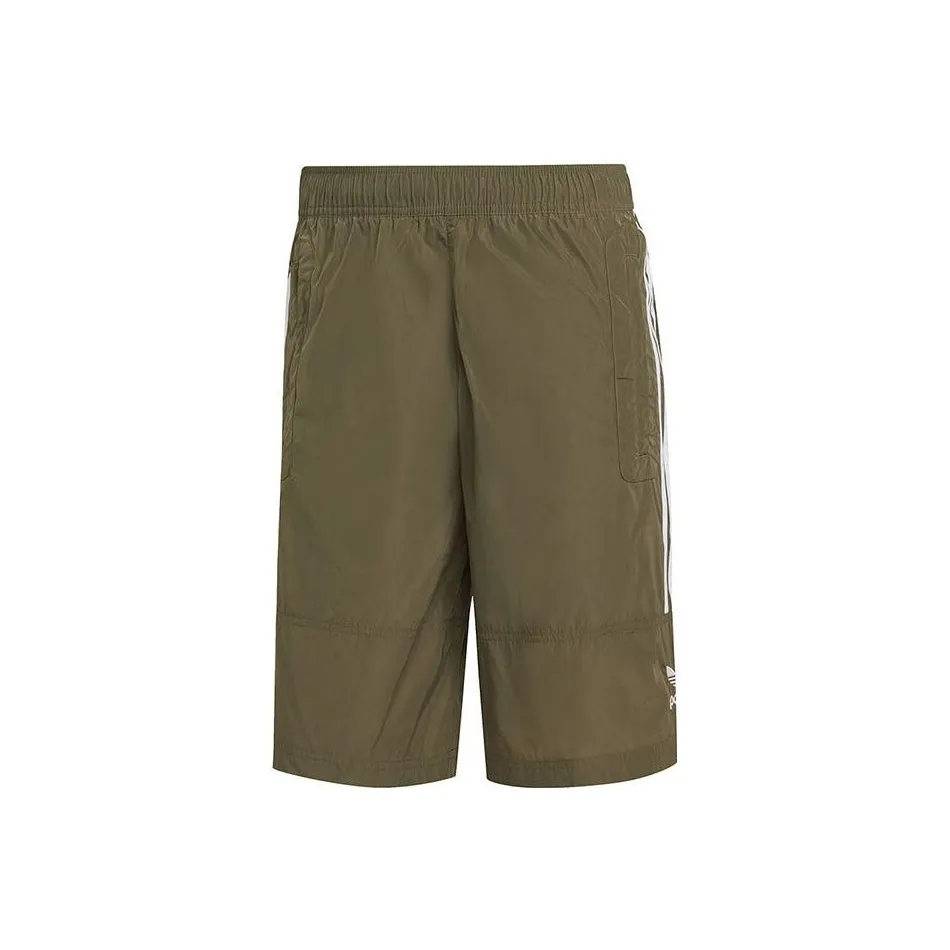 Adidas Originals Adicolor Повседневные шорты Мужские Оливково-зеленые
