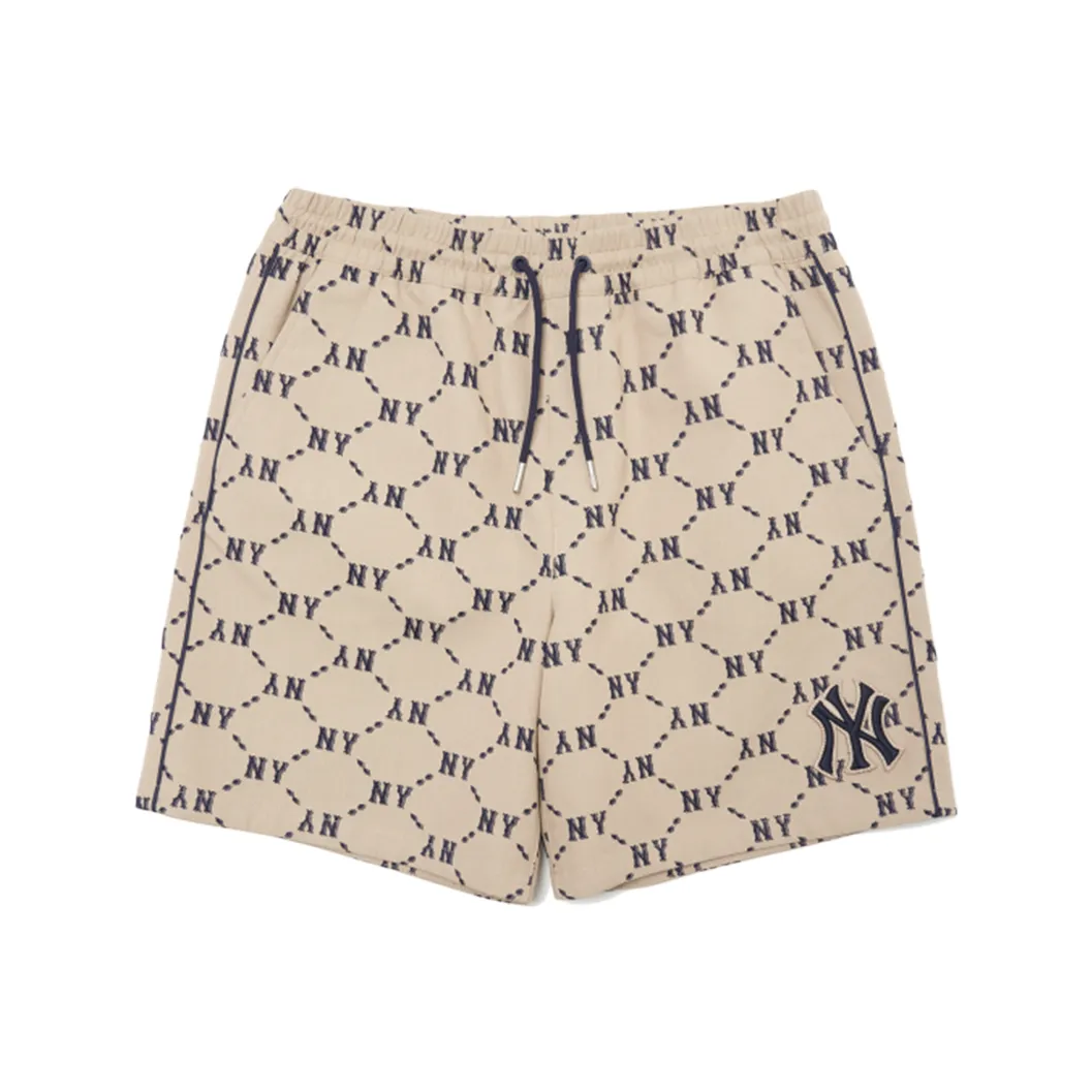 MLB SS22 Облегающие шорты унисекс бежевого цвета