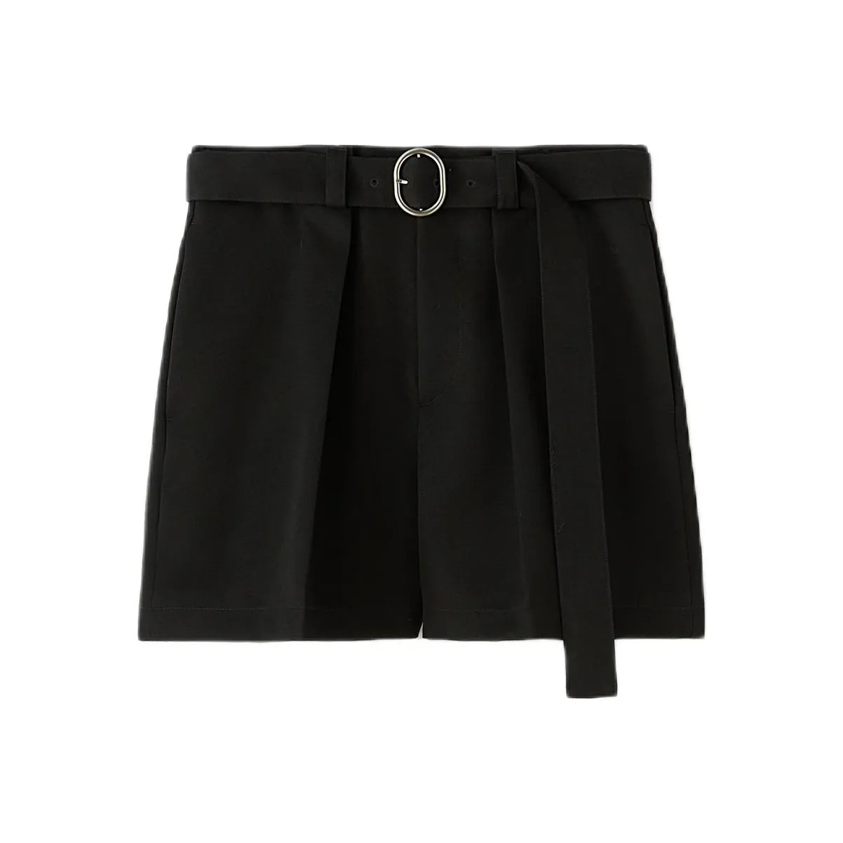 JIL SANDER Belted Wool Tailored Shorts