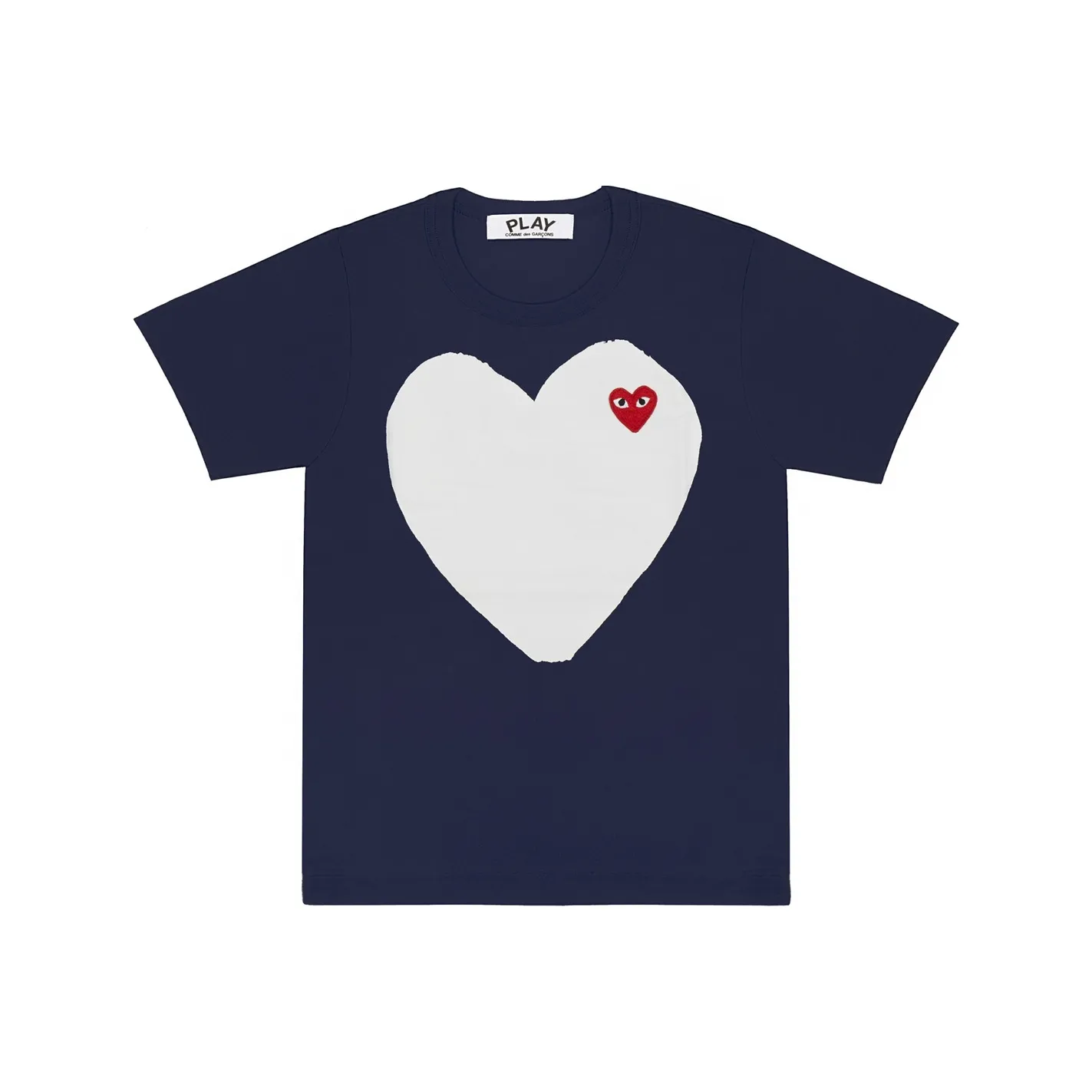 CDG Play Стандартная T-рубашка Женская Темно-синий