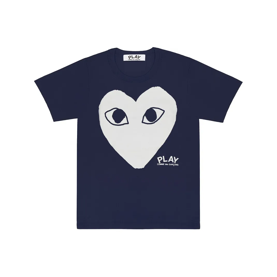 CDG Play T-Shirt Женская Морской Синий