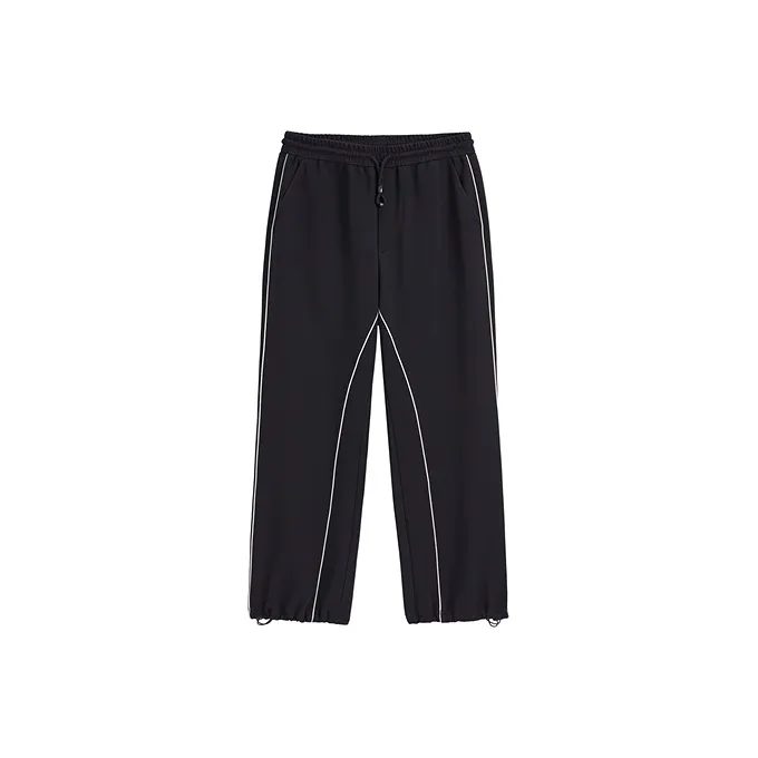 PEACEBIRD MEN Casual Pants Men's Black Loose Fit