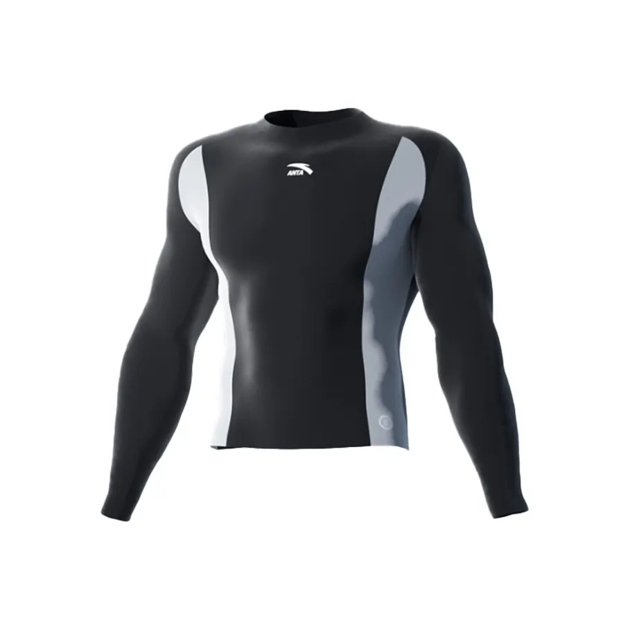 ANTA Мужские купальники Мужской Черный с длинными рукавами [Защита от солнца UPF50]