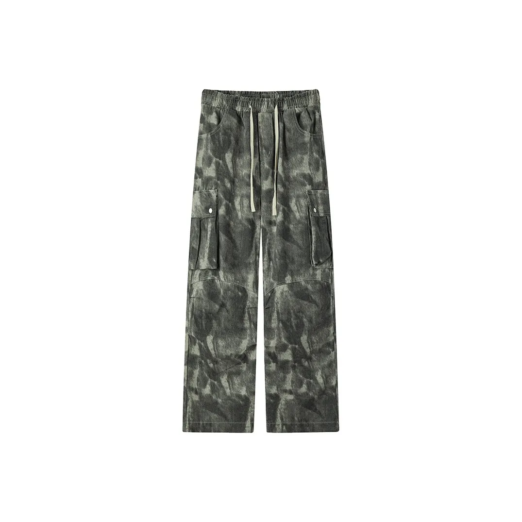 ALang Studio Casual Pants Unisex Tie Dye Camouflage