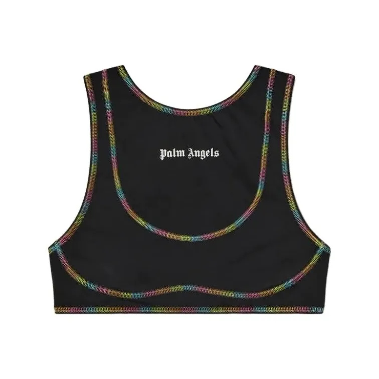 PALM ANGELS Rainbow Miami Sporty Top