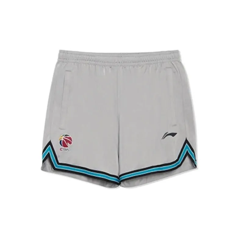 LiNing CBA Collection Professional Basketball Collection Basketball Shorts Men's Silver Gray