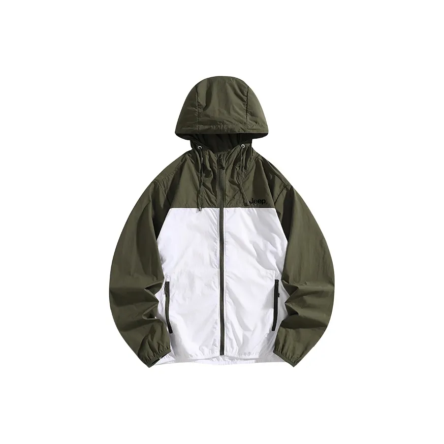 Jeep UPF50+Hooded Drawstring Sun Protection Clothing Unisex